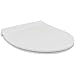 Produktbild Ideal Standard Tirso WC-Sitz, Universelle ovale Form, Toilettensitz mit Absenkautomatik und Quick-Release-Funktion für einfache Reinigung, recyceltes Polypropylen  Weiß (365x425x50 mm)