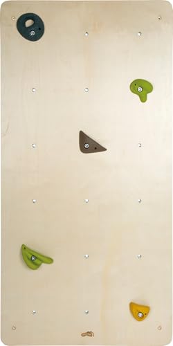 small Foot Kletterwand mit Klettersteinen „Adventure“, Indoor-Kletterwand aus Holz mit 5 griffigen Klettersteinen, für Kinder ab 3 Jahren, 12817