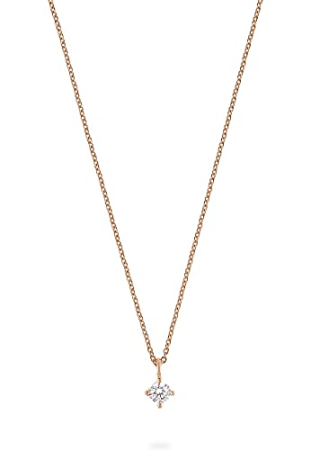 ESPRIT Damen-Kette 925er Silber 1 Zirkonia One Size Roségold 32022996