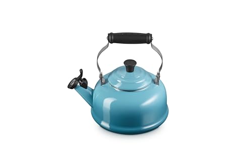 Le Creuset Enamel On Steel Whistling Tea Kettle, 1.7 qt., Caribbean