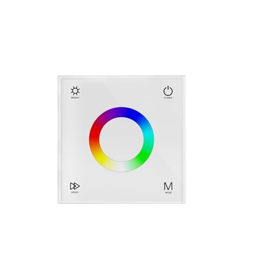 Controlador LED de panel tactil vidrio templado de alta gama para regular tiras 12V 24V