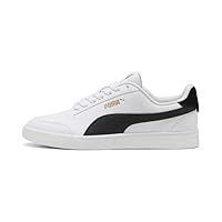 PUMA Men's Shuffle Sneaker, White/Black/Team Gold, US 8.5