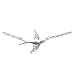 Swallow Bird Necklace / Bird Sideways Necklace / Bird Necklace/ All Sterling Silver, Simple, Everyday Jewelry, Mothers Gift, Best Friends