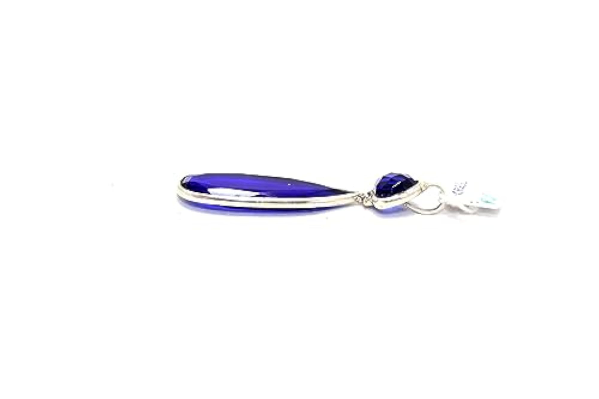Women's 925 Sterling Silver Blue Hydro Stone Pendant, Handmade Gift