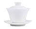 Moyishi Chinese Gaiwan Traditional White Tea Cup Comprised of Cup, Saucer and Lid - Made of Fine Bone China