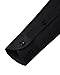 ROUWELL Black Dress Shirt for Men Long Sleeve Wrinkle Free Stretch Non Iron Business Formal Work Button Down Shirts L
