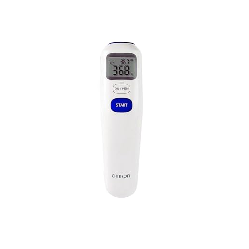 Omron MC 720 Non Contact Digital Infrared Forehead Thermometer With 1 Second Quick Measurement, 3 in 1 Measurement Mode, Auto On/off & Backlight, White, (MC-720_Omron _AW) Omron MC 720 Non Contact Digital Infrared Forehead Thermometer With 1 Second Quick Measurement, 3 in 1 Measurement Mode, Auto On/off & Backlight, White, (MC-720_Omron _AW)