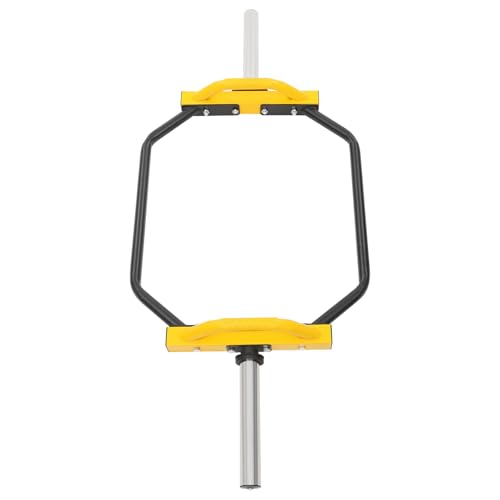 Barra de pesas hexagonal, versátil, 50 mm, barra hexagonal, con puños de pinza de resorte, asas cómodas para cargas de hasta 150 kg (330 libras), ideal para peso muerto y sentadillas