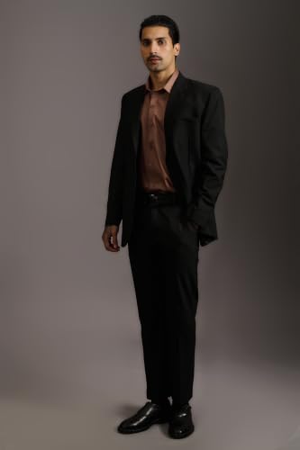 Image of BEYOURS Men's Full Sleeve Shirt Regular Fit Spread Collar 100% Cotton Satin Office & Formal.