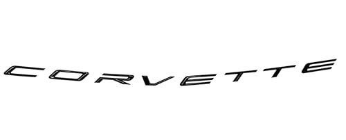 Image of 1PC Rear Corvette Letters Emblems 3D Badge Nameplate Logo Replacement for 2020+ C8 Corvette (Gloss Black)