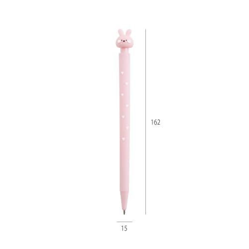 Back2Fun - Mechanical pencil for children with bunny on top, includes 12 leads 2B, fun children's stationery, pencil holder 0.5 mm, designed for school pencil case or as a gift - Image 2