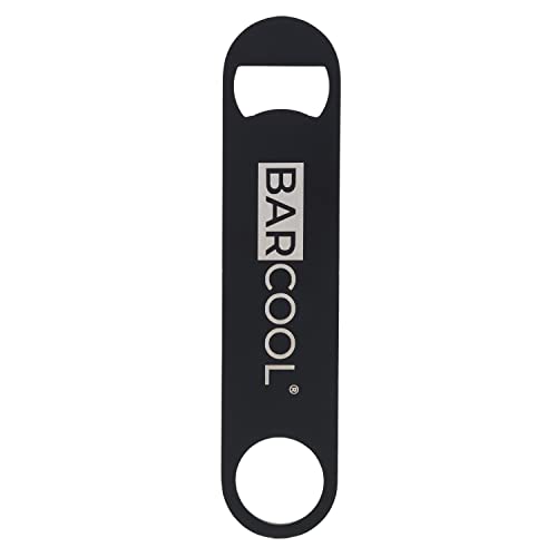Barcool Bartenders Black Bar Blade | Magnetic Bottle Opener for Beer Caps | 180 * 40mm | Stainless Steel (Black)