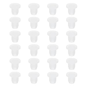 QUARKZMAN Silikonstopfen T-förmig Weiß 24 Stück