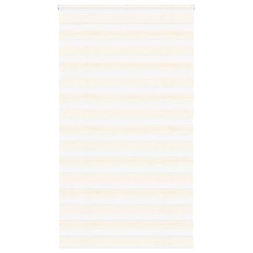 Mokuyary Cebra persiana mármol beige 125 x 230 cm ancho de tela 120 cm poliéster día y noche cebra persiana enrollable fácil de montar para ventana y puerta