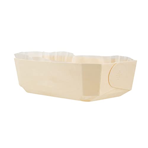 Restaurantware RWB0512K Taipei 34 Ounce Wooden Baking Molds 100 Oven Ready Disposable Loaf Pans thumb #12