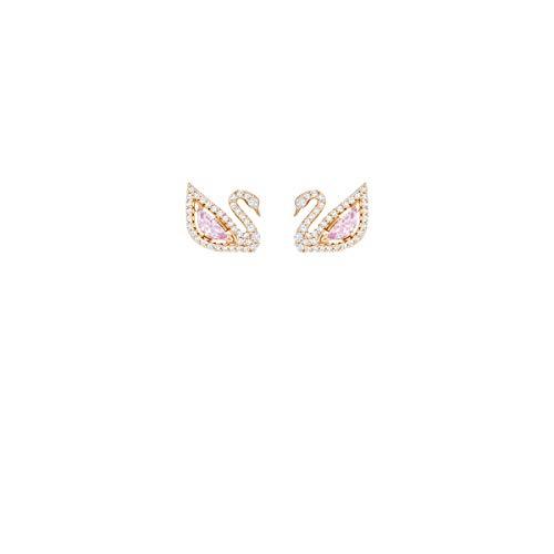 Variante de Swarovski pendientes mujer Cisne rosa millennial oro rosa