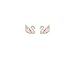 Swarovski Swan Earrings, Rose Gold Tone Finish, Pink Crystals, Clear Crystals