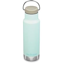 Klean Kanteen Classic Insulated Water Bottle with Loop Cap - Stainless Steel Drinking Bottle for Hot & Cold Beverages - Dishwasher-Safe Travel Bottle - Blue Tint, 12 oz