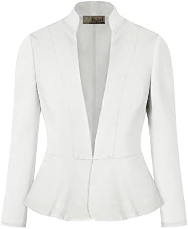 Women Super Comfy Ponte Office Blazer JK1135 1073T Ivory S