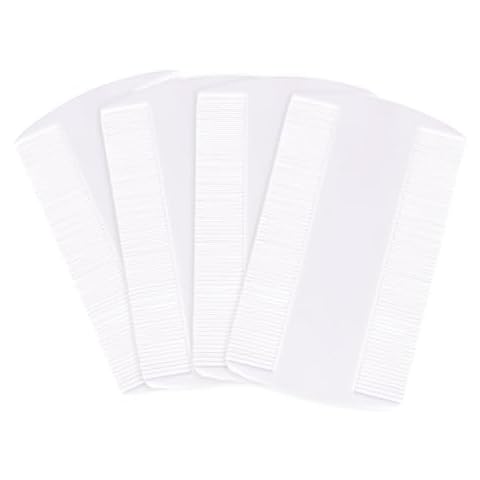 4 pcs Lice Combs,White Durable Double Sided Nit Comb,Dog Grooming Tool,Plastic Fine Tooth Lice Combs Cover