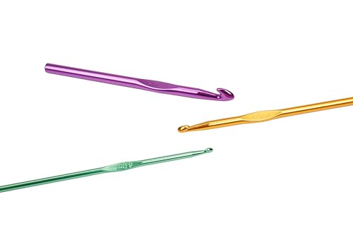 14PCS Aluminum Crochet Hooks Knitting Needles with Ergonomic Handles for Arthritic Hands 2.0mm/2.5mm/3.0mm/3.5mm/4.0mm/4.5mm/5.0mm/5.5mm/6.0mm/6.5mm/7.0mm/8.0mm/9.0mm/10.0mm - Thumbnail 3
