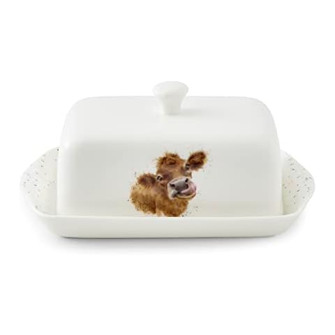Wrendale Designs Butter Dish with Cow Lid Cover