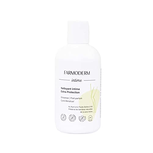 Farmoderm Intime Protection-extra 300ml - Nettoyant quotidiens féminin rafraîchissant, décongestionnant et anti-bactérien pour les femmes pendant la grossesse, le post-partum et la période menstruelle