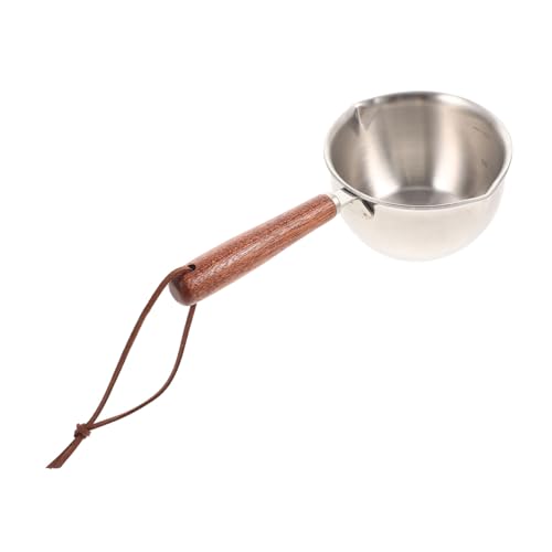 Cabilock Pequeña Olla De Leche Más Picante Olla Calentadora De Leche Maquina De Cafe Sartenes Plato Calentador De Leche Jarra Mezcladora Para Bebidas Leche De Avena Verter Acero Inoxidable