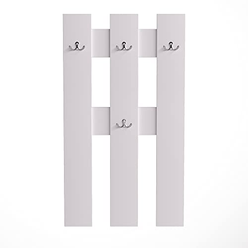 Vicco Wandgarderobe Grande, Weiß, 65 x 115 cm