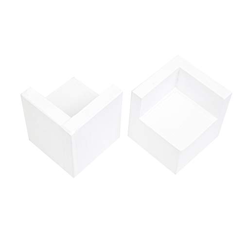 Set Of 4 Bed Risers Furniture Square Risers 2 Inches Wooden Heavy Duty Black Bed Lifts For Sofa Couch Chair Table Legs,Helps You Storage Under The Bed… (White) #TOP1