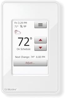 OJ Microline Electric Radiant Floor Heating Thermostat, WiFi Programmable Thermostat with GFCI, Dual Sensing, Dual Voltage, with Intuitive Touch Screen Interface, UWG4-4999, Includes Floor Sensor