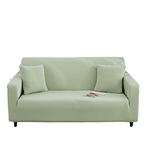 HBODHBGS Funda elástica para sofá de algodón, todo incluido, funda para sofá, toalla, funda para sofá para sala de estar, 1 pieza verde de 3 plazas, 190-230 cm Cover