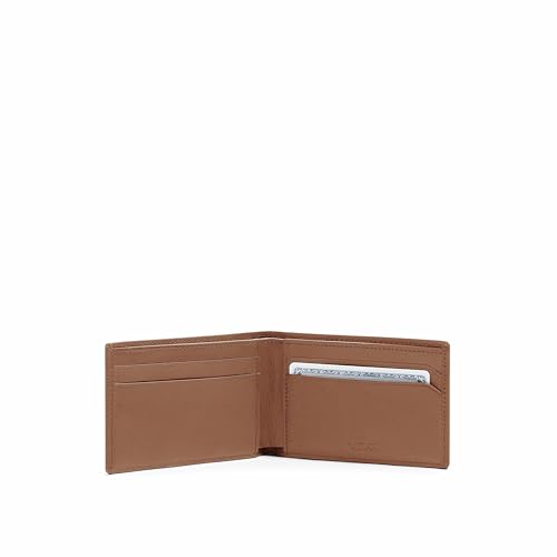Image of TUMI - Nassau Slim Single Billfold Leather Wallet for Men - Cognac