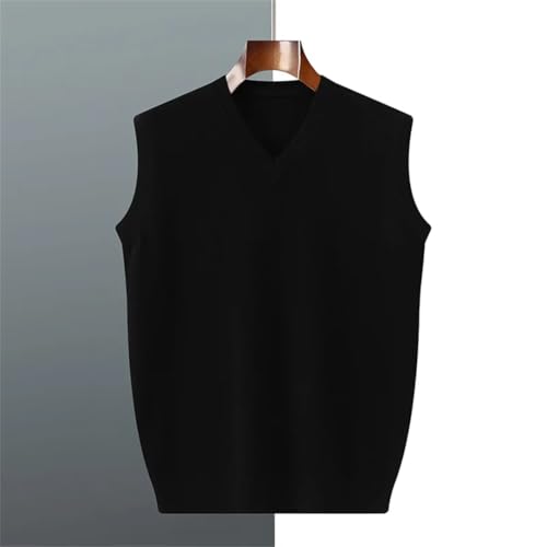 Men's Sleeveless Wool Vest Solid Color Casual Outfits4