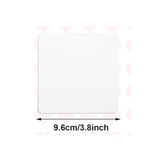 Image of 40 Pcs Felt Car Air Freshener Blanks Sublimation Air Freshener Blank Sheets Car Air Freshener Scent Pads Sublimation Blank Pendants Hanging Ornament Blanks Square and Round