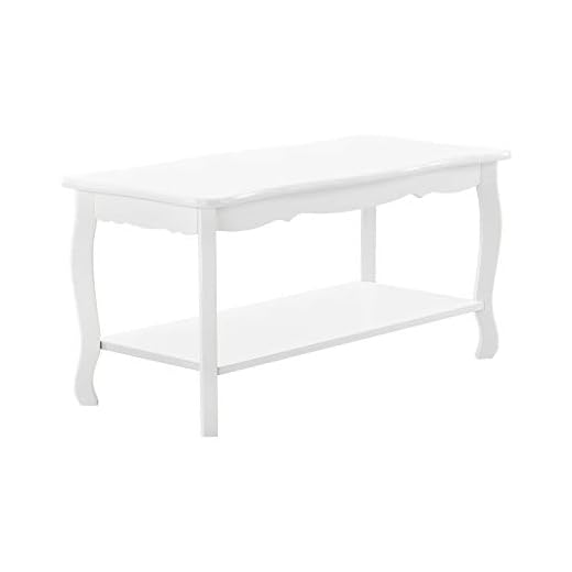 [en.casa] Soffbord vitlackerad i shabby chic stil 88 x 40 x 42 cm sidobord soffbord soffbord soffbord