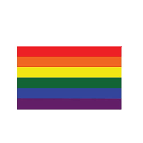 LGBT Pride Flag - Juego de 5 apliques de tela con impresión de plancha, lavable a máquina, diseño de bandera gay Pride