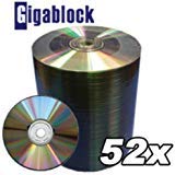 1000pcs Gigablock Cd-r 52x 700mb 80min Silver Top Premium Quality