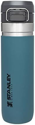 Stanley Quick Flip Stainless Steel Water Bottle .71L / 24OZ Lagoon  Leakproof Insulated Water Bottle - Push Button Locking Lid - BPA-Free Thermos Flask - Cup Holder Compatible - Dishwasher Safe