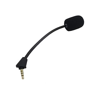 Yaowanguan LED Mikrofon mit Schaumstoff für HyperX Cloud II Wireless Gaming Headsets, 3,5mm Ersatzmikrofon (15cm/5.9 inch)