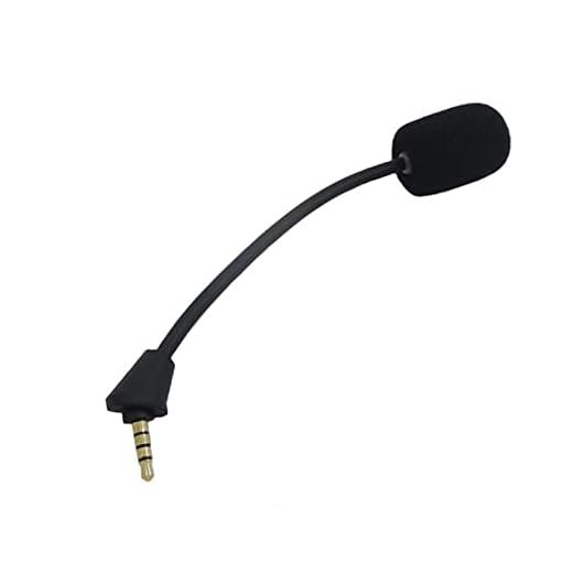 Yaowanguan LED mikrofon med skum för HyperX Cloud II trådlösa spelheadset, utbyte 3,5mm pluggmikrofon (15 cm/5,9 tum)