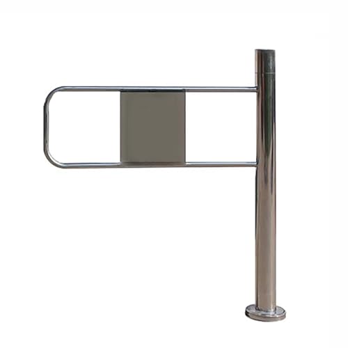 Universal Stainless Steel Safety Gate - 90° Manual Pedestrian Access, Automatic Rebound Swing Gate (100×97 cm, Right) for Home, Garden, and Market Use