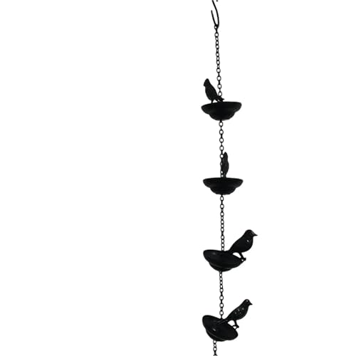 OPIGJUFD Catena da Pioggia Pluviali di Ricambio, deviatori for Acqua piovana da Giardino, Tazze Raccolta dell'Acqua for la casa, vasche for Uccelli, Catene for grondaie, versamento(Length 80cm)
