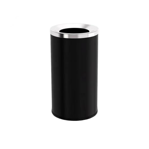 Poubelle acier inoxydable durable et son couvercle noir hermétique anti-odeur
