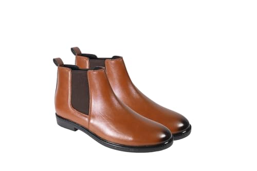 Image of Men's Chelsea Boots | Ankle Boot | Men's High Ankle Slip On Outdoor Fashion Winter Stylish Formal and Semi Casual Chelsea Boot | Slip-On Synthetic Leather