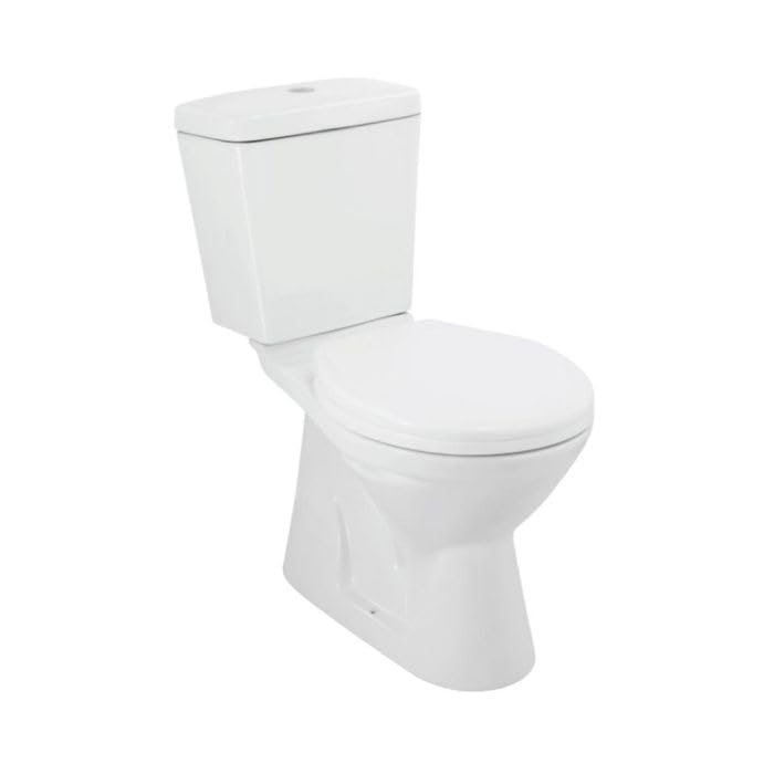 Image of JAQUAR Continental Series Range One Piece Rim Floor Mounted Western Comodes (White) | 365x680x770mm, Exposed Flush Tank, Western Toilet /Water Closet for Bathroom | CNS-WHT-755S220SPPZ