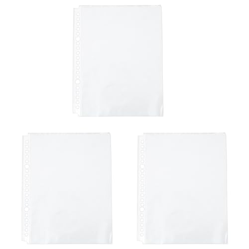 Pochettes perforées A5 transparentes en plastique poly | Lot de 600 dossiers pour classeur