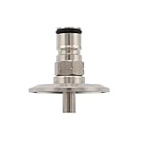 1 pièce de colonne de verrouillage à bille de gaz/liquide fabriquée par nos soins, adaptateur à trois clips de 1,5 pouce, diamètre extérieur du collier de brassage de bière de 50,5 mm