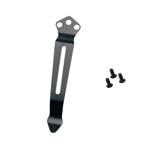 hiSpkNix Deep Carry Pocket Knife Clip Replacement (Black) + 3 Screws - Compatible with Benchmade 535 Knife - Image 3