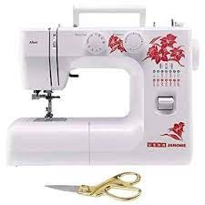Usha Janome Allure DLX Electric Sewing Machine (Pink & White) with free Scissor